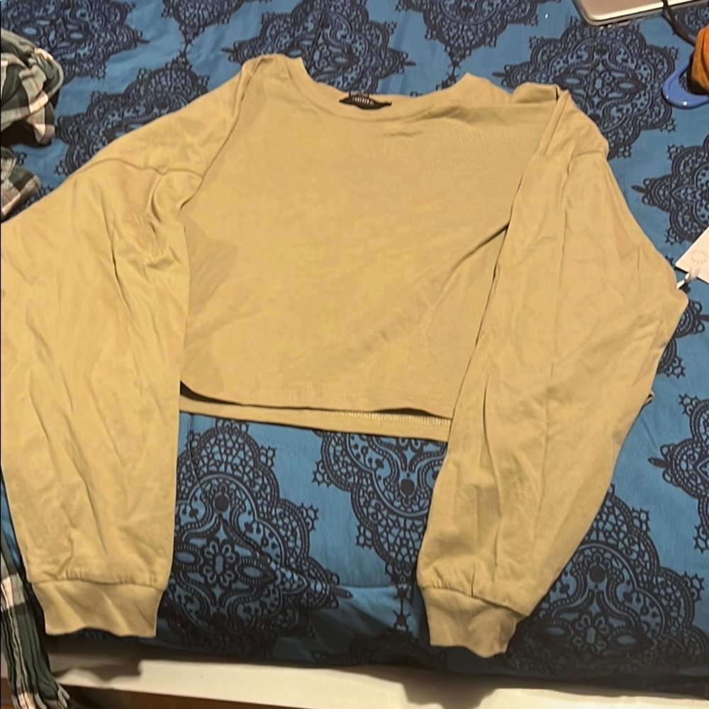 Olive Green Crop Top